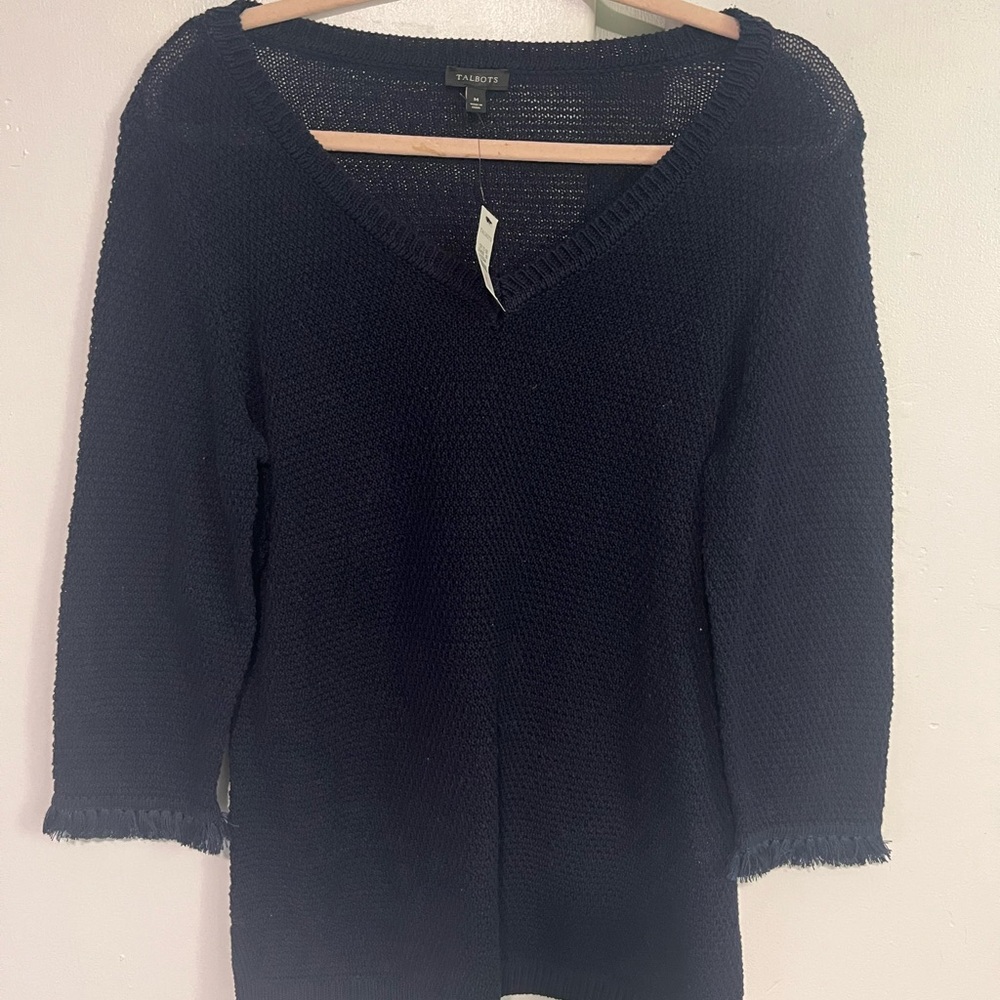 Talbots Navy V-Neck Sweater